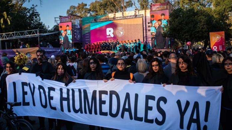 Ambientalistas reclamaron por la Ley de Humedales en los Juegos Suramericanos de la Juventud