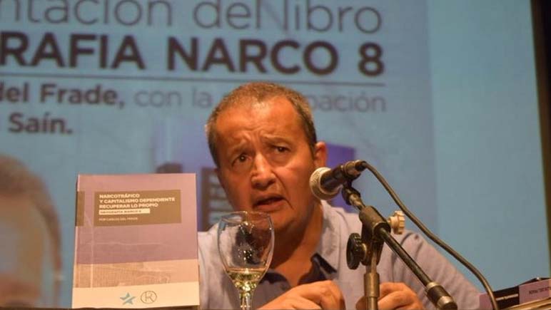 Carlos del Frade presentó un nuevo libro “Geografía Narco 8” junto al ex ministro de Seguridad de Santa Fe Marcelo Sain.