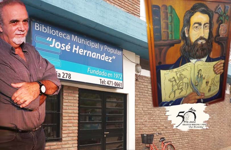 Donación del Vasco Sarasibar a la Biblioteca José Hernández