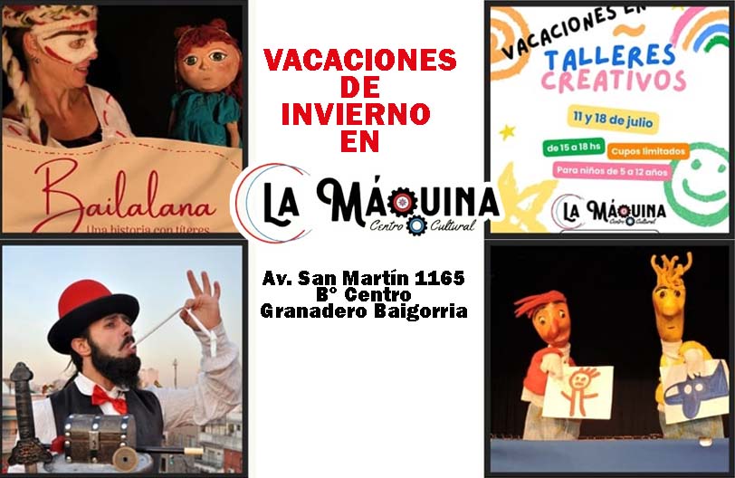 Vacaciones de invierno a toda máquina: el Centro Cultural «La Máquina» presenta una variada agenda de actividades para las infancias